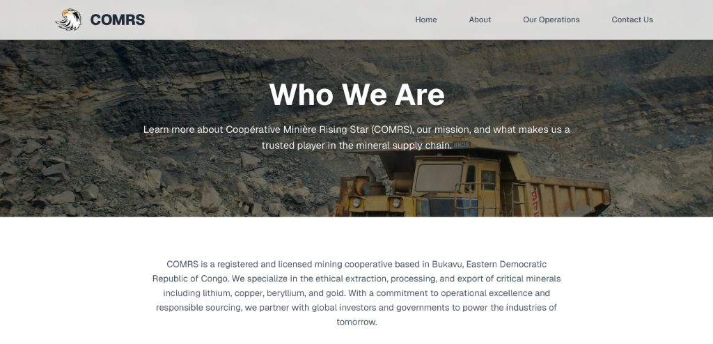 Investor-Facing Mining Cooperative Website Screenshot