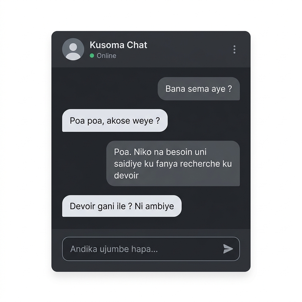 Swahili Conversational AI Bot Screenshot