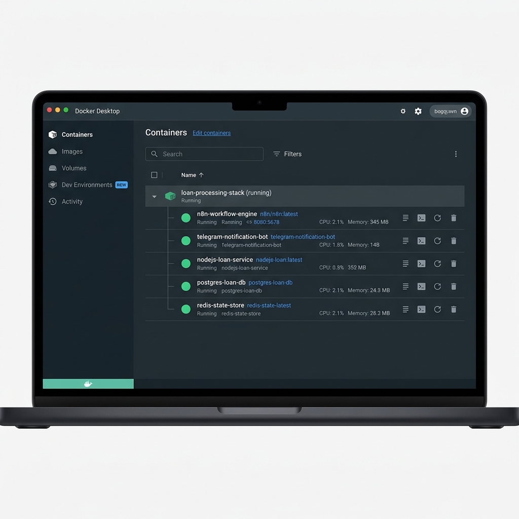 Human-in-the-Loop Telegram Loan System Screenshot